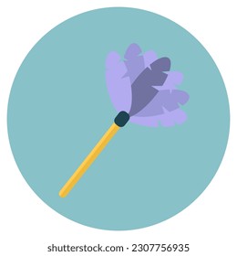 Pinselbildsymbol. In einem flachen Stil gehalten. Reinigungsgerät