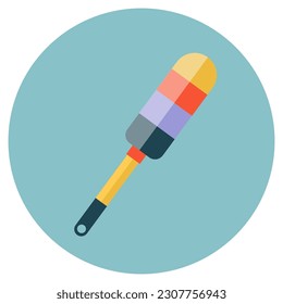 Brush illustration icon. Brush in a flat style. Cleaning equipment set