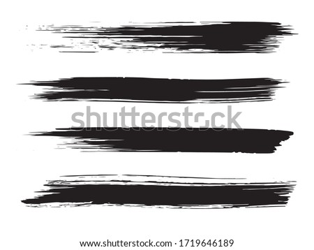 Brush Ink. Black Graffiti Textures. Grey Painting Stripe. Scribble Abstract. Monochrome Stroke Vector. Gray Paint Brushes Photoshop.