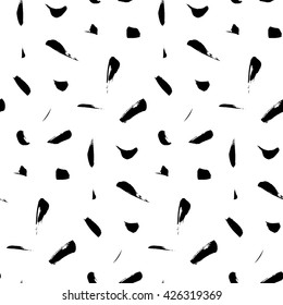 brush ink dynamic fast smear stroke hand-drawn seamless pattern