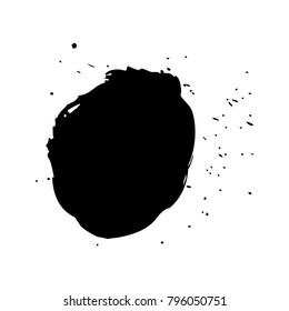 brush ink stain round grunge dirty element