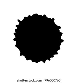 brush ink stain round grunge dirty element