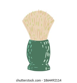 Brush isolated on white background. Abstract equipment for haircut in doodle vector illustration.