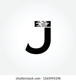Brush Letter J Design vector Template. Abstract Dots Letter J Creative Business Alphabet Logo Design.