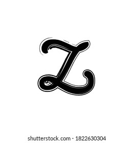 Logo-Monogramm für den Druckbuchstaben Z.