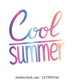 Brush lettering composition of Summer Vacation isolated on white background. Vector illustration.