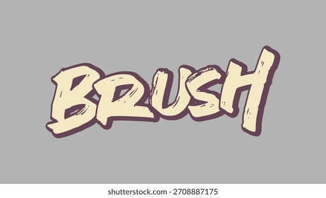 Brush lettering design for creative projects on grey background surface