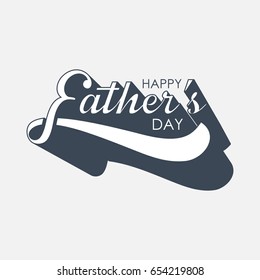 brush lettering happy father's day with swosh effect and clean background
