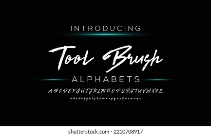 Brush lettering vector alphabet. Modern calligraphy, handwritten letters