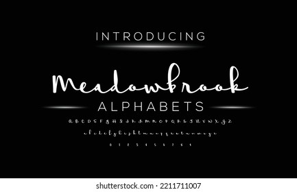 Brush lettering vector alphabet. Modern calligraphy, handwritten letters