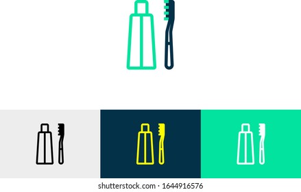 brush line art icon vector 