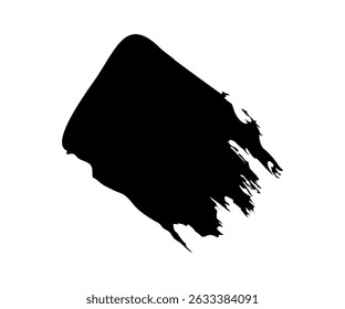 Brush line. Black paint brush spot, highlighter lines or felt-tip pen marker. Ink smudge abstract shape vector design and illustration.

