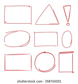 brush line circle, highlighter vector, highlighter symbol