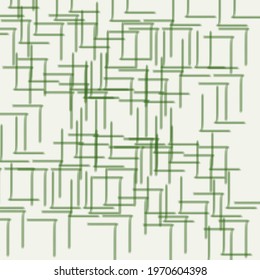 brush line geometric pattern green and white color vector design