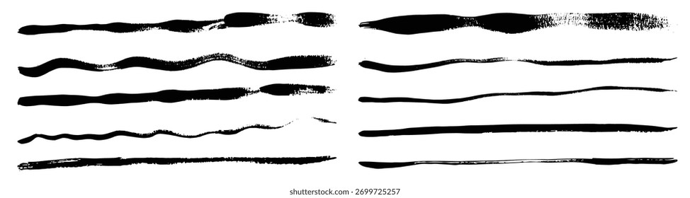 Brush line, grunge element icon hand drawn stroke for creative design and illustration
