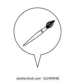 brush line icon education, vector illustration design