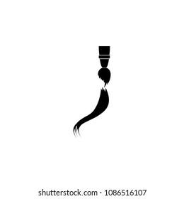 brush and line icon. Element of art and painting for mobile concept and web apps. Detailed brush and line icon can be used for web and mobile. Premium icon on white background