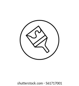 Brush line icon, mobile sign and themes, vector graphics, a linear pattern on a white background, eps 10.