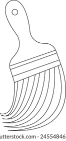 Icono de línea de pincel, ilustración de símbolo de Vector de contorno