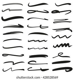 brush line set and underline set