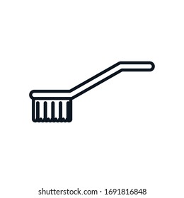 diseño de icono de estilo de línea de brocha, servicio de limpieza lavado equipo de higiene en el hogar interior doméstico trabajo doméstico y mantenimiento del hogar Tema Vector ilustración