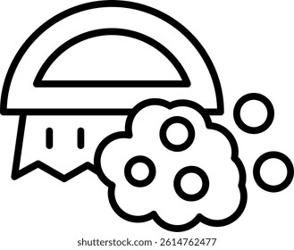 Brush Line Vector Icon Design