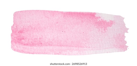Línea de pincel. Vector pincel de color rosa mancha, línea de resaltador o rotulador rotulador. Manchas de tinta de forma abstracta con textura