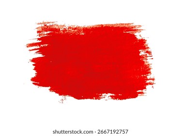 Brush line. Vector red paint brush spot, highlighter line or felt-tip pen marker. Ink smudge abstract shape stains with texture