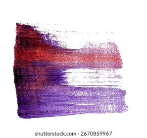 Bürstenlinie. Vektorroter Pinselfleck, Marker für die Marker für die Marker für die Marker für die Marker für die Hervorhebungslinie oder die Filzspitze. Tinte abstrakte Form Flecken mit Textur