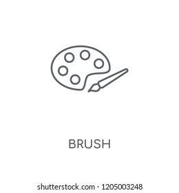 Brush linear icon. Brush concept stroke symbol design. Thin graphic elements vector illustration, outline pattern on a white background, eps 10.