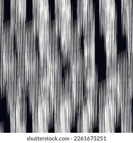 Brush lines seamless pattern. Freehand repeated stripes print. Hand drawn linear background. Simple geometric motif. Ethnic digital paper. Striped textile print. Trendy web design. Vector artwork.