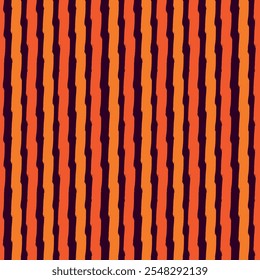 Padrão sem costura de linhas de pincel. Impressão de faixas repetidas à mão livre. Fundo linear desenhado à mão. Motivo geométrico simples. Papel digital étnico. Impressão têxtil listrada. Web design moderno. Arte vetorial.