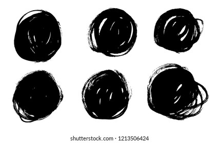Brush lines set. Vector illustration