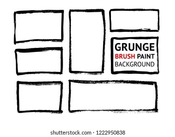 Brush lines set. Vector illustration