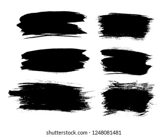 Pinselstriche gesetzt. Vektorgrafik