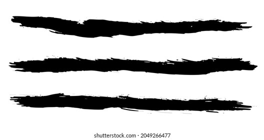 Fijación de líneas de pincel. Ilustración del vector