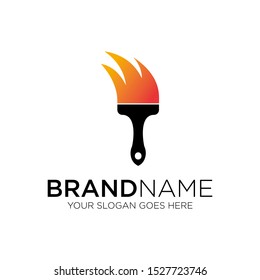 Brush logo colorfull vector art