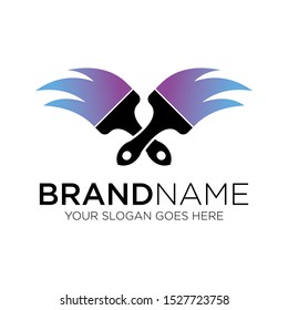 Brush logo colorfull vector art