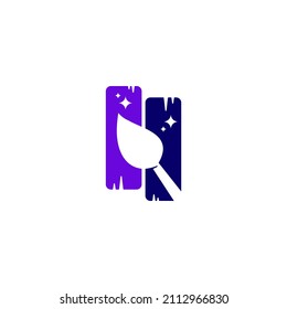 Brush Logo Illustration Vector White Background