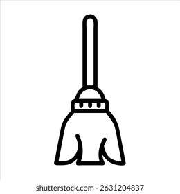 Brush logo object icon modern art design black and white with bold outline 