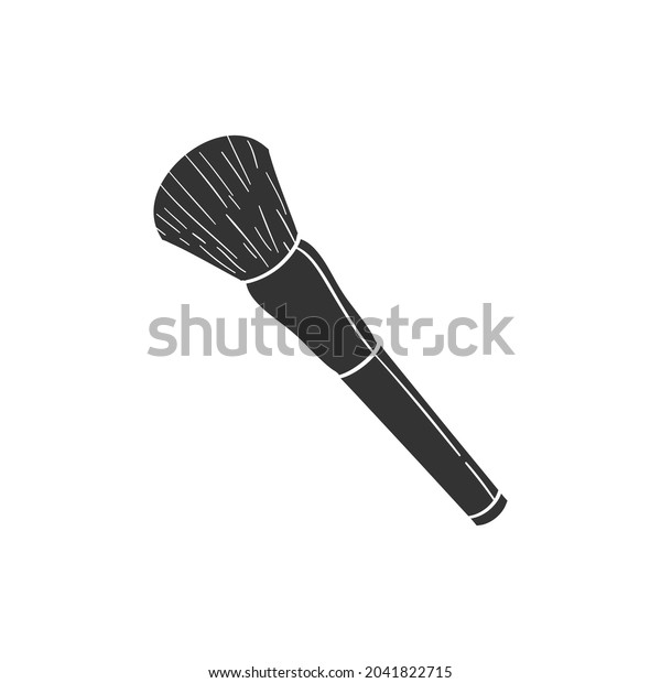 Brush Make Icon Silhouette Illustration Beauty Stock Vector (Royalty ...