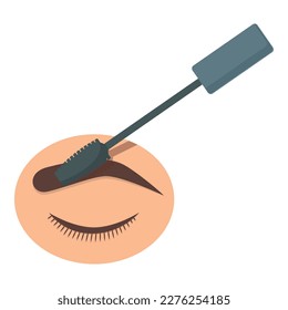 Brush makeup icon cartoon vector. Eye brow. Facial care