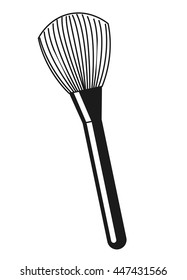 brush makeup product isolated icon design, vector illustration  graphic