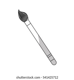 brush makeup related icon image vector illustration design 