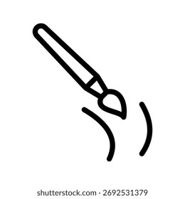 Icono de línea de trazo: pintura, dibujo y caligrafía