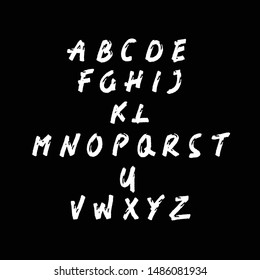 Brush Marker Alphabeth Font lettering handwritten