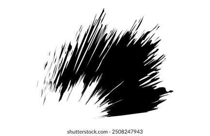 Pincel marca dibujado a mano, tinta, pintura de pincel, rasguño de trazo de pincel