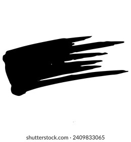 Brush marks in ink style, Hand drawn brush paint or brush stroke