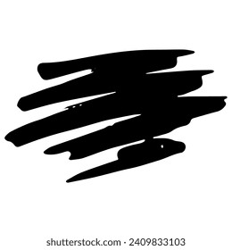 Brush marks in ink style, Hand drawn brush paint or brush stroke