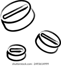 Brush medical icon tablet illustration